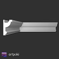 White Decorative Architectural Molding With Curved Design And Detailed Structure