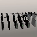 Different Security Turnstiles with Access Control Features and Design