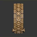 Elegant Golden Bracelet With Intricate Patterns And Decorative Craftsmanship