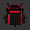 Red And Black Gaming Chair With Adjustable Armrests And Swivel Base Design