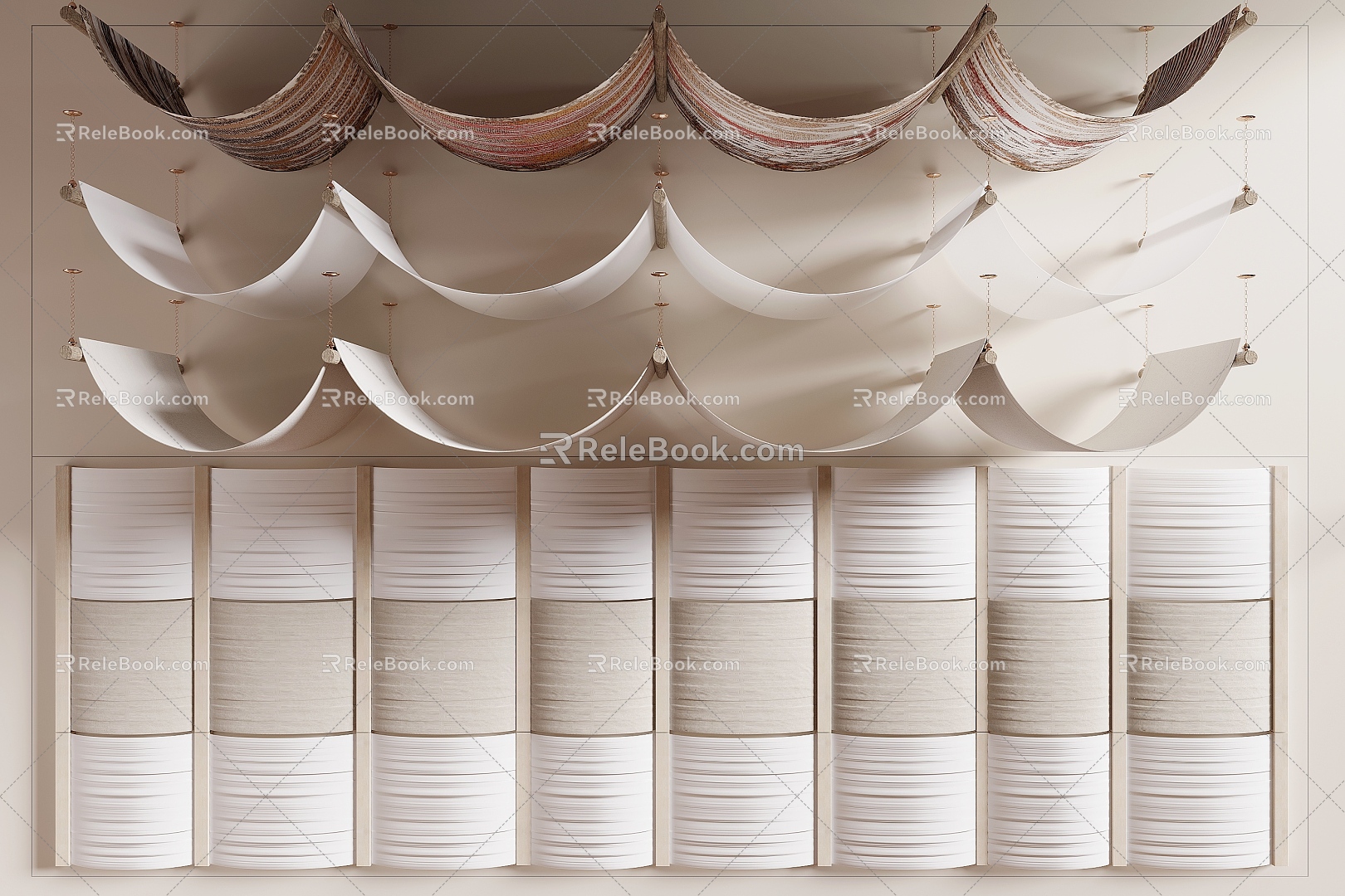 drapery ceiling gauze ceiling 3d model