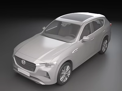 Silver Mazda SUV With Modern Sleek Design Sunroof And Stylish Exterior 3d model