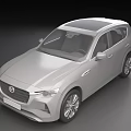 Silver Mazda SUV With Modern Sleek Design Sunroof And Stylish Exterior