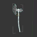 Medieval Battle Axe With Metal Head And Wooden Handle Design
