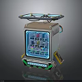 Futuristic Tech Device With Transparent Panel Internal Components And Top Platform