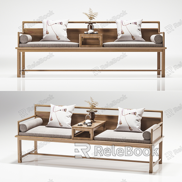 New Chinese-style Lohan Bed model