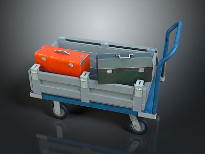 Tool Box Iron Box Multi-layer Tool Box Iron Box Iron Trunk Box Luggage Leather Box 3d model