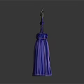 Modern Clothes Hanger with Purple Tassels and Diamond Shaped Decoration