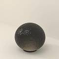 Black Spherical Textured Table Lamp for Modern Minimalist Home Decor
