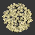 Elegant Modern Glass Chandelier With Multiple Hanging Transparent Metallic Design Elements
