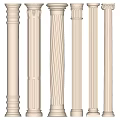 European Roman Column Decorative Column 3d model