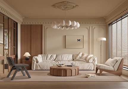 French Living Room 3d model