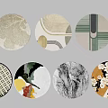 Round carpet Modern carpet 3d model