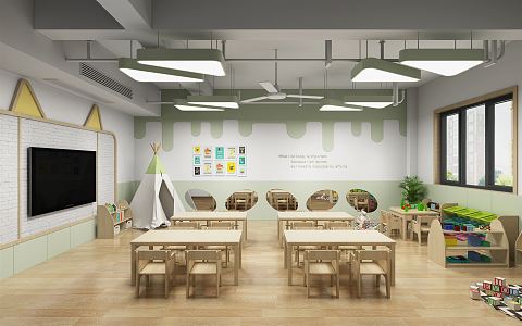 Modern Kindergarten Aimeng Tuoyu Classroom II 3d model