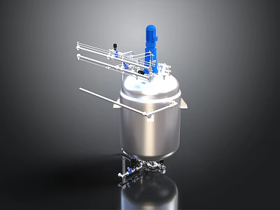 Furnace shell industrial boiler industrial boiler large boiler generator large chimney industrial chimney industry 3d model