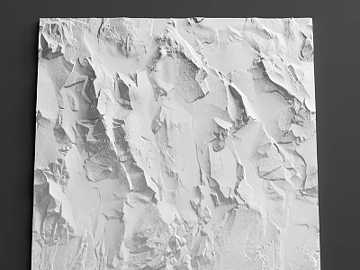 White Wall Panel With Artistic 3D Textured Surface For Interior Decoration 3d model