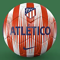 Nike Atletico Football With Red White Striped Design And Team Logo