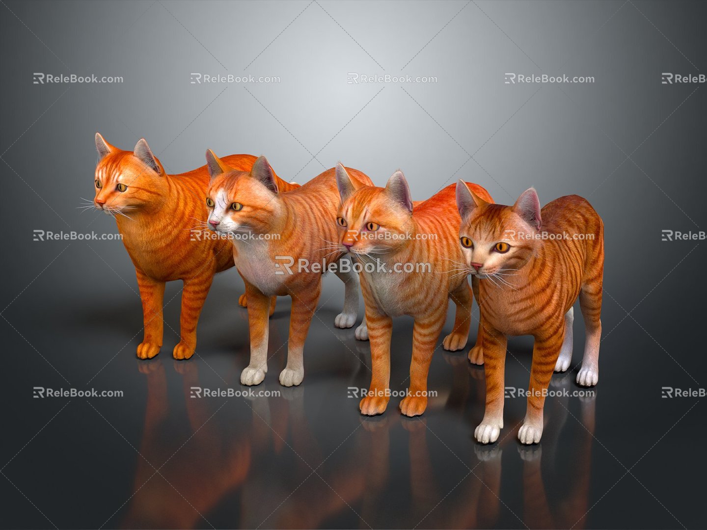 Modern Cat Smokie Cat Smokie Cat Yellow Cat Kitten Cat Cat Cat 3d model