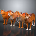 Modern Cat Smokie Cat Smokie Cat Yellow Cat Kitten Cat 3d model