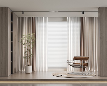 Modern Curtains 3d model