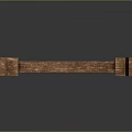 Wooden Louvered Decorative Door Panel With Curved Edges And Natural Texture