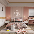 Pink Daughter Room Modern Children's Room 3d model