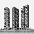 Modern High Rise Residential Building With Unique Tower Design And Urban Facade