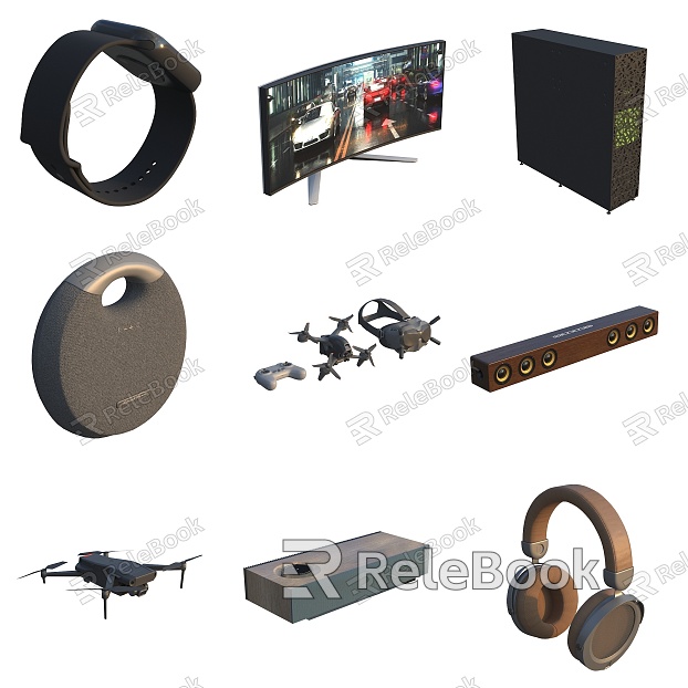 Electronic equipment game console handle ps5 projector curved screen display audio iwatch drone handle glasses computer host model