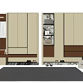 Modern Shoe Cabinet Design For Entryway With Open Shelves And Built-in Lighting