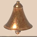 Golden Bell Shaped Decorative Ornament Set With Carved Patterns Intricate Details For Home Decor