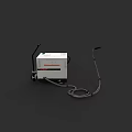 Portable White Industrial Machine With Black Handles Hose And Wheels