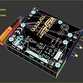 integrated circuit board circuit board integrated circuit integrated circuit integrated block electronic board electronic component electronic part chip 3d model