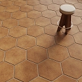 Modern Floor Tile Antique Tile Round Stool 3d model