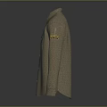 Brown Long Sleeve Shirt With Chest Pockets And Left Chest Badge