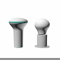 Modern White Table Lamps With Green Accent And Spherical Base Design