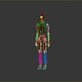 Game Movie Robot Character Red Metallic Mechanical Design Standing On Gray Reflective Surface