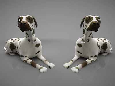 Two Green Reptile Lizards Resting On Smooth Gray Background Surface 3d model