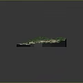 Realistic 3D Terrain Model With Green Vegetation Water Bodies And Natural Landforms