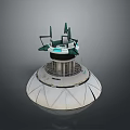 Scenic Landscape With Futuristic Circular Architecture Green Top And Modern Design