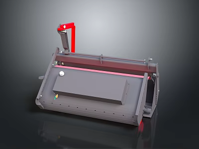 Operator Operating Industrial Processing Machine For Biological Materials Handling 3d model