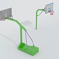 Sturdy Green Outdoor Basketball Hoop Sports Equipment With Stable Backboard And Strong Base