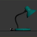 Turquoise Desk Lamp With Flexible Gooseneck Arm Round Base And Black Cable