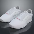 White Casual Sneakers With Laces And Red Accents For Comfortable Daily Wear