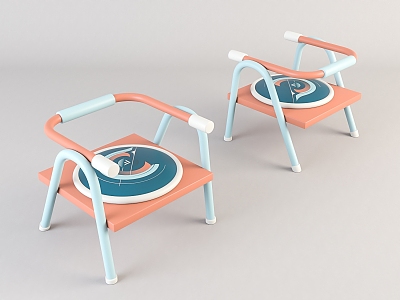 Modern cartoon children's chair 3d model