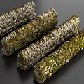 Building Exterior Wall Featuring Natural Stone And Moss Covered Rustic Texture 3d model