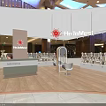 Beauty Hair Salon With Mannequin Heads Displaying Wigs Modern Interior Setup