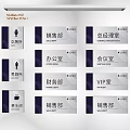 Modern Office Directional Signs For Departments And Facilities With Clear Labels