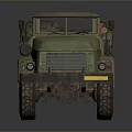 Old Green Military Cargo Truck With Rustic Bed And Six Wheel Design