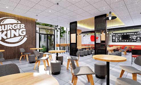 Modern Fast Food Restaurant 3d model