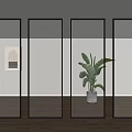 glass partition bathroom partition changhong glass partition wall oil sand glass partition living room partition screen partition restaurant partition 3d model